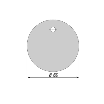 Бирка маркировочная круглая (пластик, диаметр 100 мм) - Бирки кабельные маркировочные - vektorb.ru
