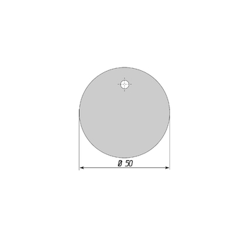 Бирка маркировочная круглая (пластик, диаметр 50 мм) - Бирки кабельные маркировочные - vektorb.ru